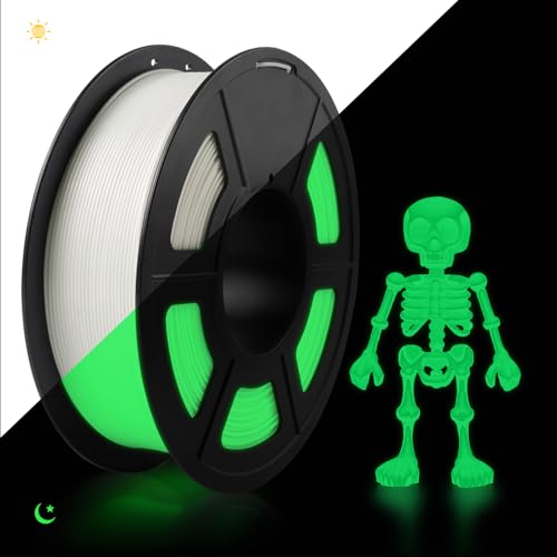 TECBEARS PETG Filament 1.75 mm Leuchtende Grün, Glow in The Dark PETG 3D Drucker Filament, 1kg Spule, Stärker Zähigkeit, Maßgenauigkeit +/- 0,02 mm, Kompatibel mit FDM Drucker, Weiß Leuchtendes Grün TECBEARS PETG Filament 1.75 mm Leuchtende Grün, Glow in The Dark PETG 3D Drucker Filament, 1kg Spule, Stärker Zähigkeit, Maßgenauigkeit +/- 0,02 mm, Kompatibel mit FDM Drucker, Weiß Leuchtendes Grün von TECBEARS