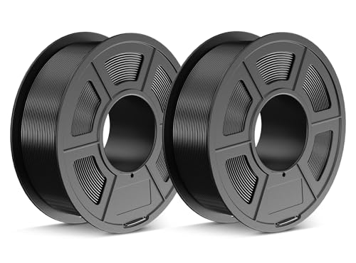 TECBEARS PLA+ Filament 1,75 mm Schwarz 2KG, Verstärkt Zähigkeit PLA Plus 3D Drucker Filament, 0-300mm/s Druckgeschwindigkeit, 1KG Spulen, Maßgenauigkeit +/- 0,02 mm von TECBEARS