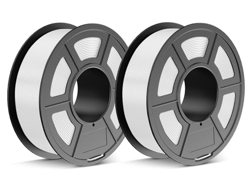 TECBEARS PLA+ Filament 1,75 mm Weiß 2KG, Verstärkt Zähigkeit PLA Plus 3D Drucker Filament, 0-300mm/s Druckgeschwindigkeit, 1KG Spulen, Maßgenauigkeit +/- 0,02 mm von TECBEARS