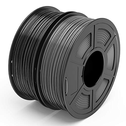 TECBEARS PLA 3D Printer Filament 1.75mm Black+ Grey, Dimensional Accuracy +/- 0.02 mm, 1 Kg Per Spool, Pack of 2 von TECBEARS