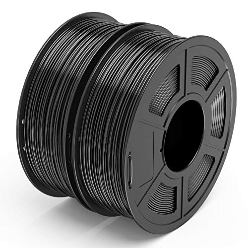 TECBEARS PLA 3D Printer Filament 1.75mm Black, Dimensional Accuracy +/- 0.02 mm, 1 Kg Per Spool, Pack of 2 von TECBEARS