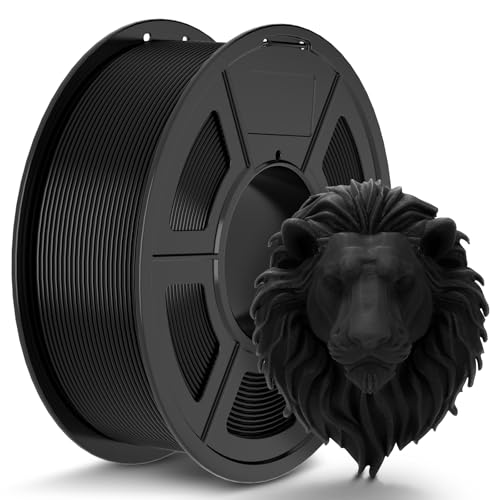 TECBEARS PLA Filaments 1.75mm Schwarz, 1kg 3D Drucker Filament PLA, Filament 3d Druckmaterialien, Vakuumverpackung，Maßgenauigkeit +/- 0,02 mm, 1kg Spule (2,2lbs) PLA Filament für Intelligentes Drucken von TECBEARS