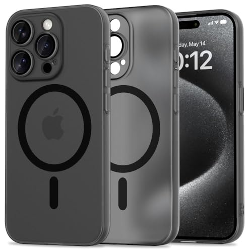 TECH PROTECT MagSlim Case - Transparent Magnetische Hülle, Magnetischem Kabellosem Laden, Handyhülle | Kompatibel mit iPhone 15 Pro | Matte Schwarz TECH PROTECT MagSlim Case - Transparent Magnetische Hülle, Magnetischem Kabellosem Laden, Handyhülle | Kompatibel mit iPhone 15 Pro | Matte Schwarz von TECH PROTECT