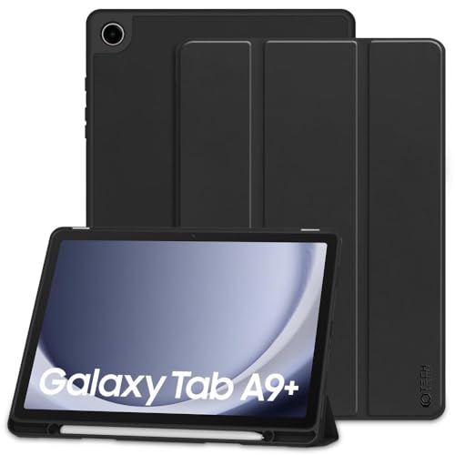 TECH PROTECT SC Pen - Klapphülle, Schutzhülle mit Standfunktion, Magnetische Hülle | Kompatibel mit Samsung Galaxy Tab A9+ Plus 11.0 X210 / X215 / X216 | Schwarz von TECH PROTECT