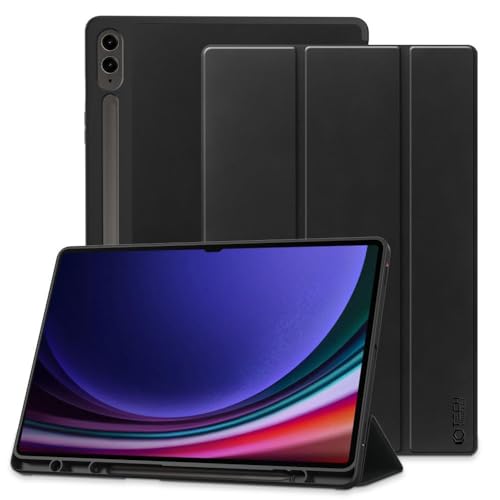 TECH PROTECT SC Pen - Klapphülle, Schutzhülle mit Standfunktion, Magnetische Hülle | Kompatibel mit Samsung Galaxy Tab S9 FE+ Plus 12.4 X610 / X616B | Schwarz von TECH PROTECT