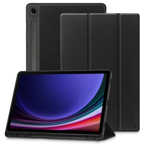 TECH PROTECT SC Pen - Klapphülle, Schutzhülle mit Standfunktion, Magnetische Hülle | Kompatibel mit Samsung Galaxy Tab S9 FE 10.9 X510 / X516B | Schwarz von TECH PROTECT