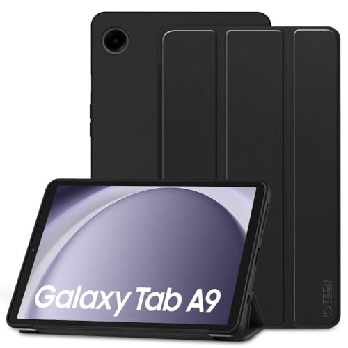 TECH PROTECT SmartCase - Klapphülle, Schutzhülle mit Standfunktion, Magnetische Hülle | Kompatibel mit Samsung Galaxy Tab A9 8.7 X110 / X115 | Schwarz von TECH PROTECT