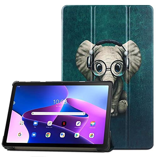 Tech-Protect SmartCase - Klapphülle, Schutzhülle mit Standfunktion, Magnetische Hülle | Kompatibel mit Lenovo Tab M10 Plus 10.3 3rd Gen | Elefant von TECH PROTECT