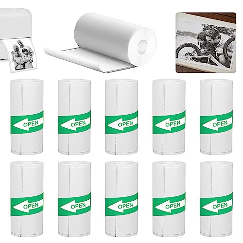 10* Mini Drucker Papier Thermopapier Selbstklebend Printer Sticker Papier Mini Thermodrucker Etiketten, für Fotos, Aufgabenliste, Notizen, Schwarz auf Weiß-57 * 25mm 10* Mini Drucker Papier Thermopapier Selbstklebend Printer Sticker Papier Mini Thermodrucker Etiketten, für Fotos, Aufgabenliste, Notizen, Schwarz auf Weiß-57 * 25mm von TECHEEL