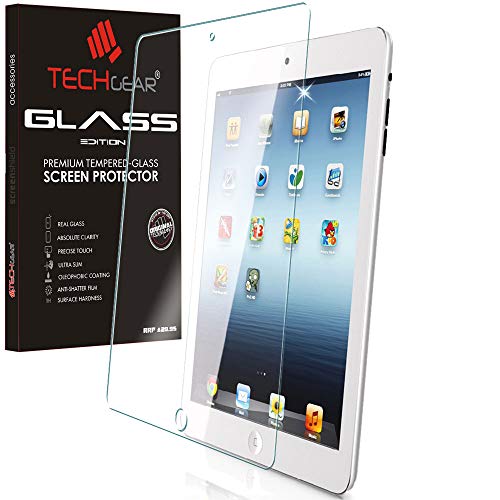 TEACHGEAR Glas Displayschutz iPad 4, iPad 3 & iPad 2 - Displayschutz folie aus gehärtetem Glas [9H Härte] [Crystal Clarity] [Kratzfest] [Keine Bubble] von TECHGEAR