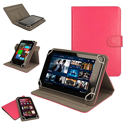 TECHGEAR® [Cosmic (7)] für Universel POUR Tablets AVEC écrans 7 pouces – 360 degrés de Rotation, Housse amovible AVEC Ständer DE Visualisierung rosa rose Linx 7 Inch von TECHGEAR