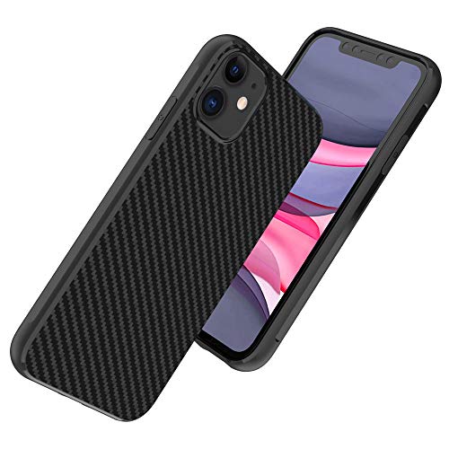 TECHGEAR® Hülle für iPhone 11 - Flexible, stoßfeste TPU Slim Fit-Schutzhülle, iPhone 11 Hülle - Carbonfaser-Design Weiche, Slim Schutzhülle Entwickelt für iPhone 11 - Schwarz von TECHGEAR