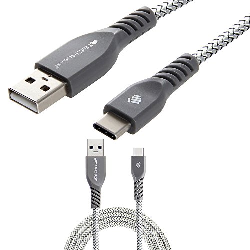 TECHGEAR 1 Meter USB C Kabel Typ C Nylon geflochtene Schnur Synchronisation und Ladekabel Kompatible mit Amazon Fire Max 11, Fire HD 10 (13. 11. 9. Generation), Kindle Fire HD 8 / HD 8 Plus 2020/2022, von TECHGEAR