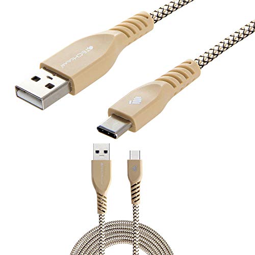 TECHGEAR 2 Meter USB C Kabel Typ C Nylon geflochtene Schnur Synchronisation und Ladekabel Kompatible mit Amazon Fire Max 11, Fire HD 10 (13. 11. 9. Generation), Kindle Fire HD 8 / HD 8 Plus 2020/2022, von TECHGEAR