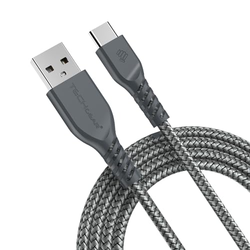 TECHGEAR 2 Meter USB C Kabel Typ C Nylon geflochtene Schnur Synchronisation und Ladekabel Kompatible mit Amazon Fire Max 11, Fire HD 10 (13. 11. 9. Generation), Kindle Fire HD 8 / HD 8 Plus 2020/2022, von TECHGEAR