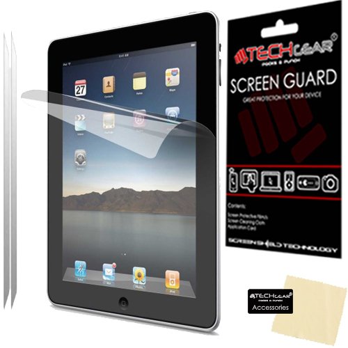 TECHGEAR [2 Stück Displayschutz für iPad 4 iPad 3 & iPad 2- Ultra Klare Schutzfolie für iPad 4 (4. Gen.) iPad 3 (3. Gen.) & iPad 2 (2. Gen.)- mit Reinigungstuch + Applikationskarte von TECHGEAR