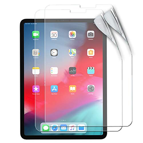 TECHGEAR [2 Stück Displayschutz für iPad Pro 12.9 2020, 2018 (12,9 zoll) - Ultra Klare Schutzfolie für iPad Pro 12,9 2020/2018 [4. 3. Generation] mit Reinigungstuch + Applikationskarte von TECHGEAR