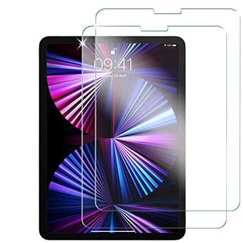 TECHGEAR 2 Stück Glas Schutzfolie kompatibel mit iPad Pro 11 2022/2021/2020, iPad Air 5/4 Gehärtetes Glas Schutzfolie kompatibel mit iPad Pro 11 4. 3. 2. Generation iPad Air 4. 5. Generation von TECHGEAR