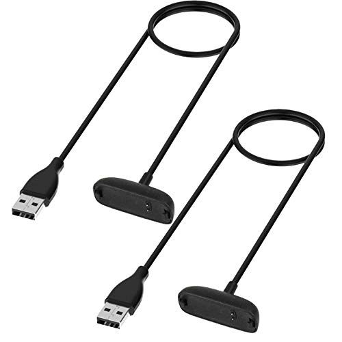 TECHGEAR 2 Stück USB Ladekabel Kompatibel mit Fitbit Ace 3, Inspire 2 USB Lade kabel Power Cradle Dock station Kompatibel mit Fitbit Inspire 2, Ace 3 SmartWatch von TECHGEAR
