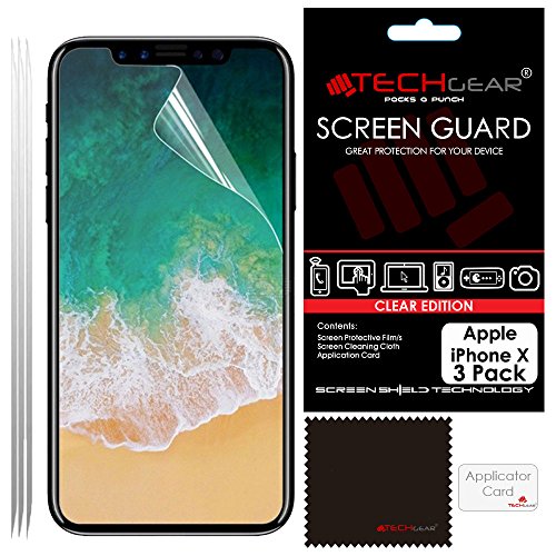 TECHGEAR [3 Stück Displayschutz für iPhone 11 Pro, iPhone XS - Ultra Klare Schutzfolie für iPhone 11 Pro - mit Reinigungstuch + Applikationskarte TECHGEAR [3 Stück Displayschutz für iPhone 11 Pro, iPhone XS - Ultra Klare Schutzfolie für iPhone 11 Pro - mit Reinigungstuch + Applikationskarte von TECHGEAR