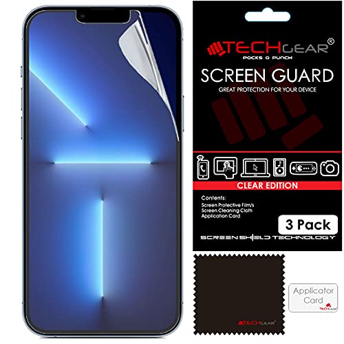 TECHGEAR 3 Stück Displayschutzfolie für iPhone 14 Plus - Ultra Klare Schutzfolie Displayschutz mit Reinigungstuch + Applikationskarte Film Folie kompatibel mit iPhone 14 Plus TECHGEAR 3 Stück Displayschutzfolie für iPhone 14 Plus - Ultra Klare Schutzfolie Displayschutz mit Reinigungstuch + Applikationskarte Film Folie kompatibel mit iPhone 14 Plus von TECHGEAR