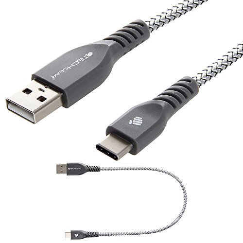 TECHGEAR 30 cm USB C Kabel Typ C Nylon geflochtene Schnur Synchronisation und Ladekabel Kompatible mit Amazon Fire Max 11, Fire HD 10 (13. 11. 9. Generation), Kindle Fire HD 8 / HD 8 Plus 2020/2022, von TECHGEAR