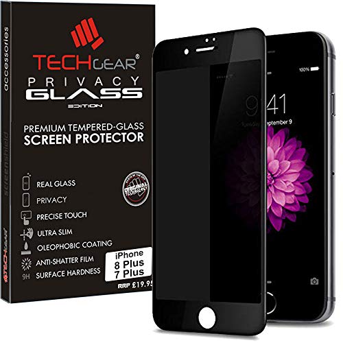 TECHGEAR Antispy Privatsphäre Schutzfolie kompatibel mit iPhone 8 Plus iPhone 7 Plus - Full Coverage-PRIVACY 3D-Touch Privatsphäre mit Vollständige Abdeckung TECHGEAR Antispy Privatsphäre Schutzfolie kompatibel mit iPhone 8 Plus iPhone 7 Plus - Full Coverage-PRIVACY 3D-Touch Privatsphäre mit Vollständige Abdeckung von TECHGEAR