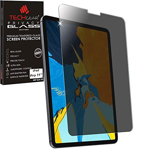 TECHGEAR Antispy Sichtschutz Glas kompatibel mit iPad Air 5/4 Generation, iPad Pro 11 2022/2021/2020 Glas PRIVACY Schutzfolie Kompatible mit iPad Pro 11 4. 3. 2. 1. Generation von TECHGEAR