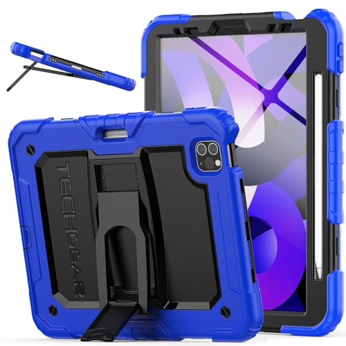 TECHGEAR ArmourSHIELD Hülle für Apple iPad Air 10,9" 4./5. Generation (2022/2020) & iPad Pro 11" 4./3. Generation (2022/2021), robuste, stoßfeste Ganzkörperhülle mit Stand-Displayschutz und Stifthalte von TECHGEAR