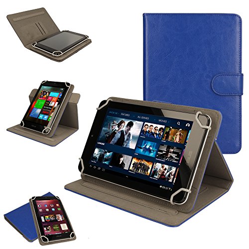 TECHGEAR Cosmic (8) Universal-Schutzhülle für Dell Tablets mit 8 Pouces Bildschirme – 360 Grad drehbar & Abnehmbare Halterung Schutzhülle mit Standfunktion blau blau Dell Venue 8 von TECHGEAR