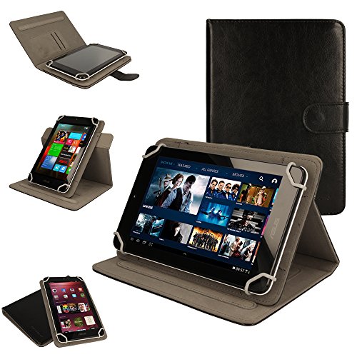 TECHGEAR Cosmic (8) Universal-Schutzhülle für Toshiba Encore 2 8 Zoll Tablet [WT8-B-102] – um 360 Grad drehbare und abnehmbare Halterung mit Standfunktion (schwarz) von TECHGEAR