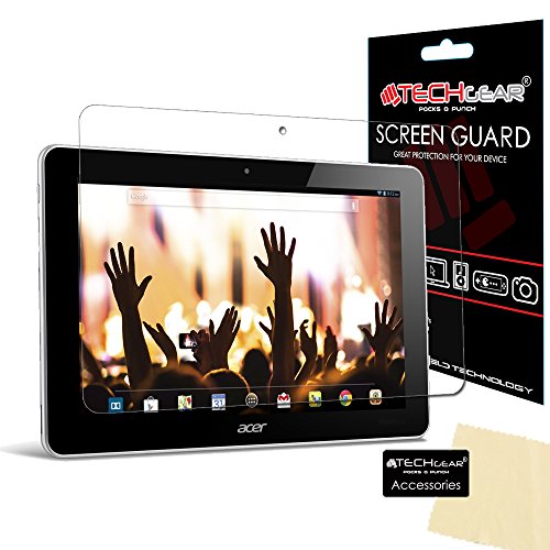 TECHGEAR Displayschutz für Acer Iconia A3 Tablet (Modell A3-A10 & A3-A11) - Ultra Klare Schutzfolie - mit Reinigungstuch + Applikationskarte von TECHGEAR