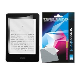 TECHGEAR Displayschutz für Amazon Kindle Paperwhite und Paperwhite 3G - Ultra Klare Schutzfolie für Amazon Kindle Paperwhite und Paperwhite 3G - mit Reinigungstuch + Applikationskarte von TECHGEAR