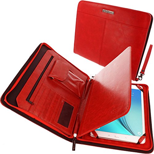 TECHGEAR Executive Folio Organizer Ledertasche mit Anti-Schock Blasen-Innenseite, Taschen und Kartenfächern für iPad Pro 11 Air 4 iPad 10.2 iPad 9.7 10.5, Galaxy Tab A7 2020 Tab A 10.1 Tab S 10.5 usw von TECHGEAR