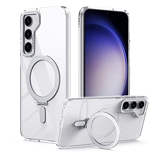 TECHGEAR Galaxy S23 Plus Hülle mit Ständer [Fusion Armor Ring] Premium Hybrider Robuster Schutz Case mit Magnetisch Ständer (kabelloses Laden) Kompatibel mit Samsung Galaxy S23 Plus - Transparent von TECHGEAR