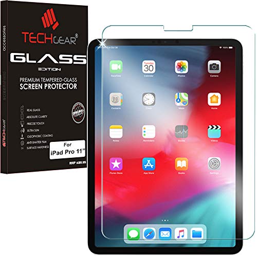 TECHGEAR Glas Schutzfolie kompatibel mit iPad Pro 11 2022/2021/2020, iPad Air 2022/2020 Gehärtetes Glas Schutzfolie kompatibel mit iPad Pro 11 4. 3. 2. Generation iPad Air 4. 5. Generation von TECHGEAR