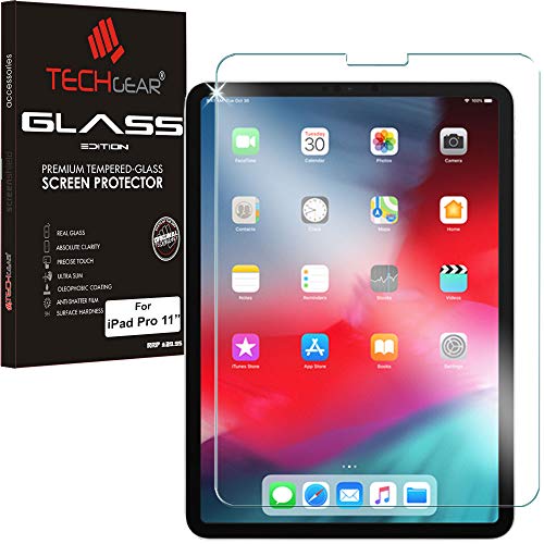 TECHGEAR Glas Schutzfolie kompatibel mit iPad Pro 11 (4. 3. 2. 1. Generaion), iPad Air 4. 5. Generation Gehärtetes Glass Schutzfolie von TECHGEAR