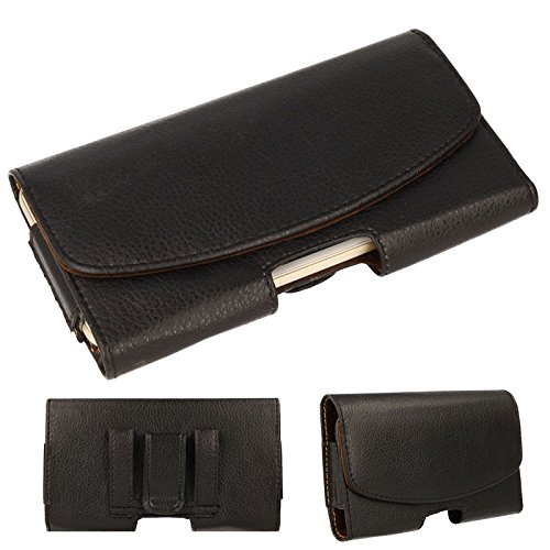 TECHGEAR Gürteltasche Leder hülle für Apple iPhone 8 Plus / 7 Plus, iPhone 6s Plus / 6 Plus, Xiaomi Mi 8 - Horizontal PU Leder Case mit Gürtelclip - Handyhülle Geldbörse mit Gürtelschlaufe - Schwarz TECHGEAR Gürteltasche Leder hülle für Apple iPhone 8 Plus / 7 Plus, iPhone 6s Plus / 6 Plus, Xiaomi Mi 8 - Horizontal PU Leder Case mit Gürtelclip - Handyhülle Geldbörse mit Gürtelschlaufe - Schwarz von TECHGEAR