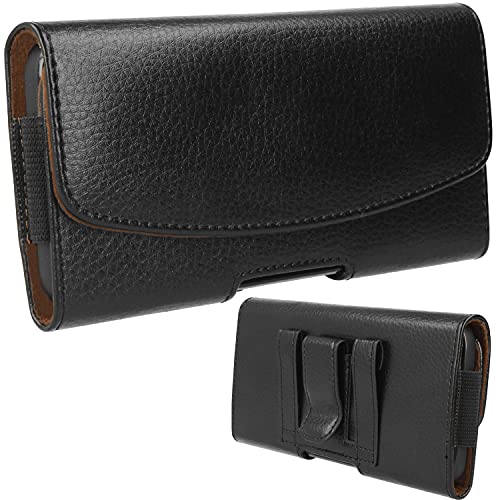 TECHGEAR Handytasche für Gürtel kompatible mit Nokia G50, XR20, X10, X20, G10, G20, Nokia 2.4, 5.3, 1.4 und mehr - Horizontal PU Leder hülle mit Gürtelschlaufe von TECHGEAR