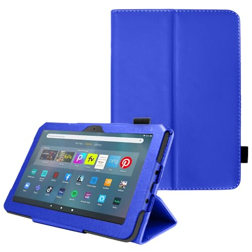 TECHGEAR Hülle für Neue Fire Max 11 Tablette (13. Generation) PU Leder Slim Hülle mit Ständer und Handschlaufe [Auto Schlaf/Wach] Schutzhülle Tasche für Amazon Fire Max 11 2023 - Blau von TECHGEAR