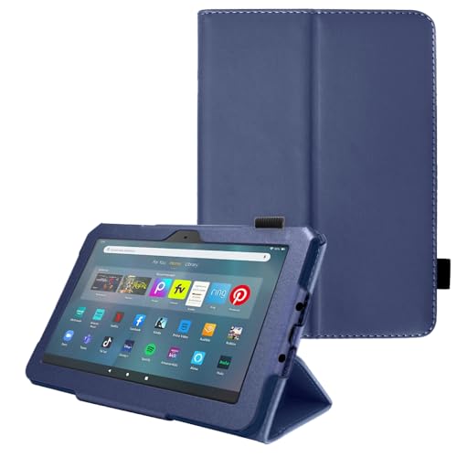 TECHGEAR Hülle für Neue Fire Max 11 Tablette (13. Generation) PU Leder Slim Hülle mit Ständer und Handschlaufe [Auto Schlaf/Wach] Schutzhülle Tasche für Amazon Fire Max 11 2023 - Denim Blue von TECHGEAR
