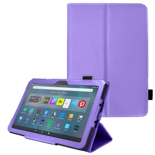 TECHGEAR Hülle für Neue Fire Max 11 Tablette (13. Generation) PU Leder Slim Hülle mit Ständer und Handschlaufe [Auto Schlaf/Wach] Schutzhülle Tasche für Amazon Fire Max 11 2023 - Lila von TECHGEAR