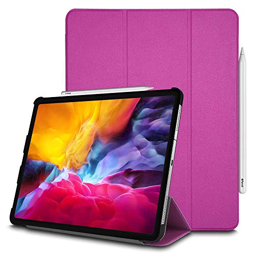 TECHGEAR Hülle iPad Pro 11 2020 (2. Gen.) [Apple-Bleistift-kompatibel] Smart Schlanke Trifold Stand Schutzhülle mit Eckenschutz [Automatische Ruhe/Aufwachfunktion] - Lila von TECHGEAR