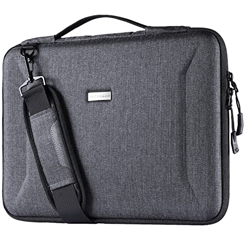 TECHGEAR Organizer 12 zoll zu 13,3 zoll Laptop Tasche Stoßfeste Reisetasche mit Reißverschluss, Griff + Schultergurt für MacBook Air 13", Macbook Pro 13 2021 / Pro 14 2021, Surface Pro 8/7/6/X/5/4/3 von TECHGEAR