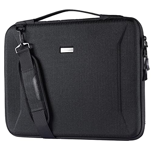 TECHGEAR Organizer Tasche für Laptop, Stoßfeste Reisetasche mit Reißverschluss, Griff + Schultergurt für MacBook Pro 16 2019-2021 MacBook Pro 15.4, Surface Book 3/2, Surface Laptop 4/3 15, Dell XPS 15 von TECHGEAR