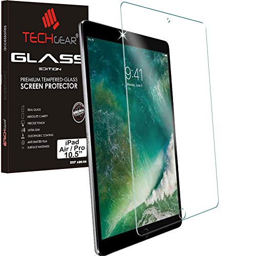 TECHGEAR Schutzfolie kompatibel mit Neu iPad Air 10,5 Zoll [iPad Air 2019] - Schutzfolie Glas Anti-Kratzer Schutzabdeckung kompatibel mit iPad Air 3 2019 [10.5-Inch] von TECHGEAR