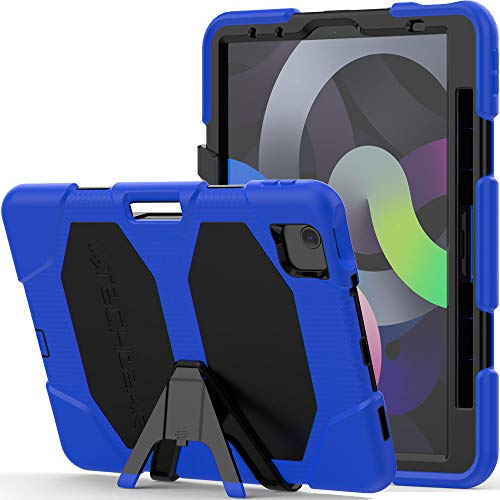 TECHGEAR Schutzhülle Designed für iPad Air 5, Air 4 (2022/2020 5. 4. Generation) Robuste hülle Design Stoßfester Panzer Überleben mit abnehmbaren Ständer Schule, Kinder Bauunternehmer hülle -Blau von TECHGEAR