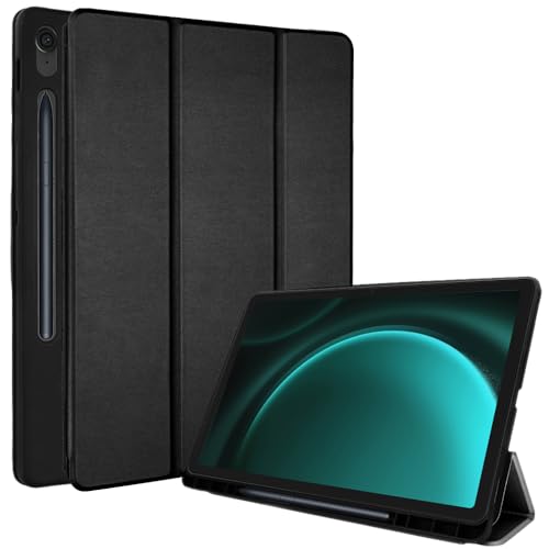 TECHGEAR Smart Case für Samsung Galaxy Tab S9 FE 10.9 (SM-X510/X516), PU-Leder, schlankes Smart Case mit Standfunktion, Schutzhülle [Auto Wake/Sleep], weiches TPU und S-Pen-Halter von TECHGEAR