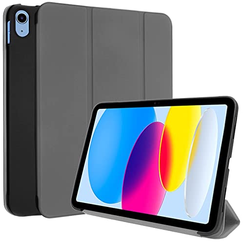 TECHGEAR Smart Case iPad 10 2022 10. Generation hülle (10.9 Zoll) Schlanke Trifold Schutzhülle Ständer [Automatische Ruhe/Aufwachfunktion] - Grau von TECHGEAR