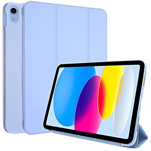 TECHGEAR hülle für iPad 11. / 10. Generation, schlankes Smart Case, dreifach Faltbare Standabdeckung mit Eckenschutz [Auto Wake/Sleep] für Apple iPad 11 Zoll (A16) 2025 / iPad 10,9 2022 – Hellblau von TECHGEAR